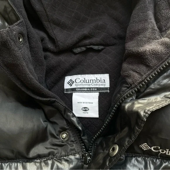 Columbia Kids Shiny Black Puffer Jacket - Picture 3 of 5